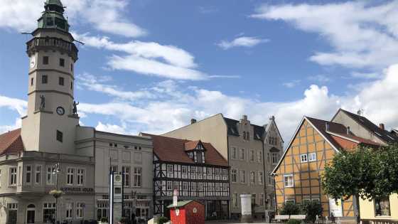Blick auf die Breite Straße in Salzwedel