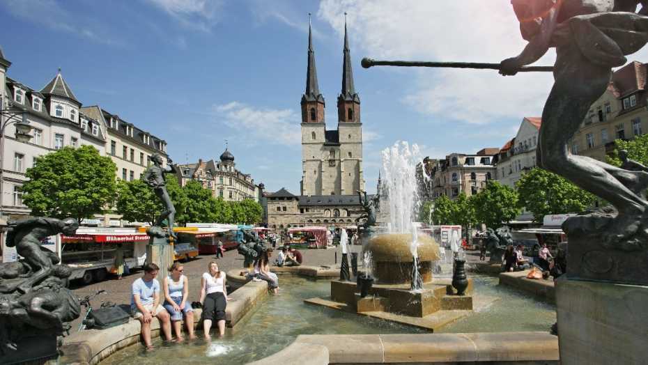 Hallmarkt Goebelbrunnen © Stadt Halle Saale | Thomas Ziegler