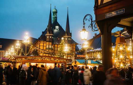 Weihnachtsmarkt in Wernigerode am Abend