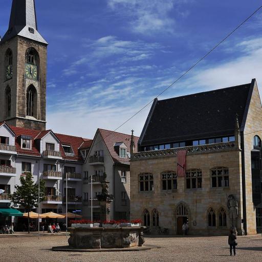 Blick auf den Holzmarkt in Halberstadt