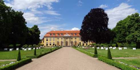 Blick auf Schloss Mosigkau 