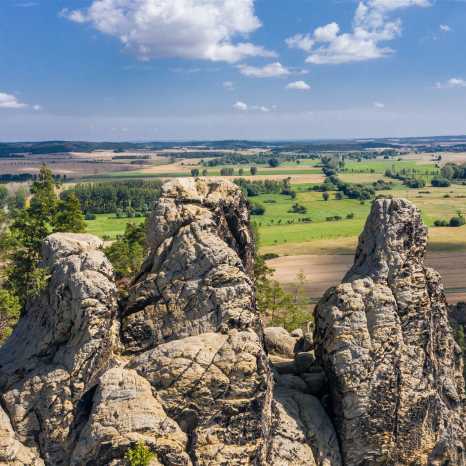 Wandern an der Teufelsmauer im Harz, Stempelstelle Harzer Wandernadel